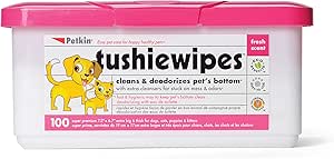 Petkin Tushie Wipes, Pack of 100
