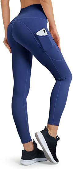 JOYGO Leggings with Pockets for Women, High Waisted Womens Yoga Leggings Tummy Control Non See Through Workout Pants