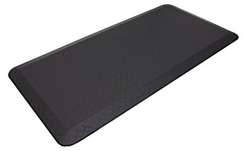 Prestige Home Fashion Premium Luxurious Kitchen/Office Multi Surface All-Purpose Standing Anti Fatigue Comfort Mat - 20 in x 39 in x 3/4 Inches, Black