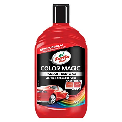 Turtle Wax Color Magic 52711 Car Polish Cleans Shines Restores Scratches - Radiant Red Wax 500ml