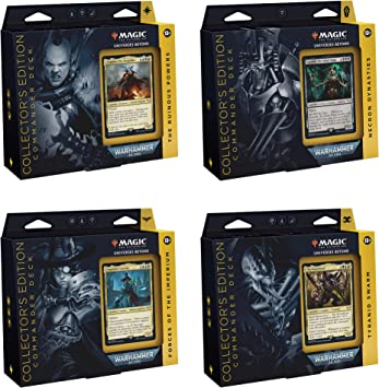 Magic: The Gathering Universes Beyond Warhammer 40,000 Collector’s Edition Commander Deck Bundle – Includes all 4 Decks