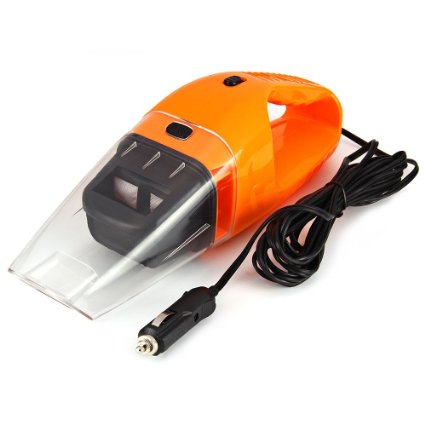 Yaying Handheld Car Vacuum Cleaner Portable Wet and Dry 12V Mini Dirt Devil Vacuum with 16ft Power Cord (Orange)