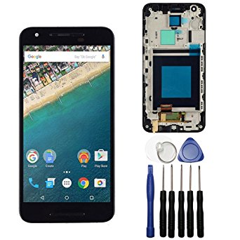 LCD Display Touch Screen Digitizer Assembly for LG Google Nexus 5X H791 H790 with Frame (Black)