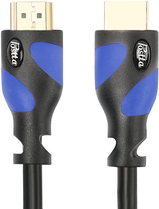 Postta HDMI Cable(15 Feet Blue) Ultra HDMI 2.0V Support 4K 2160P,1080P,3D,Audio Return and Ethernet - 1 Pack