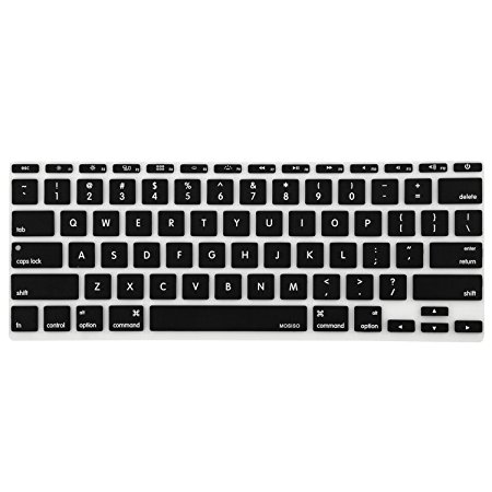 Mosiso Protective Keyboard Cover Skin for MacBook Air 11 Inch (Models: A1370 and A1465), Black