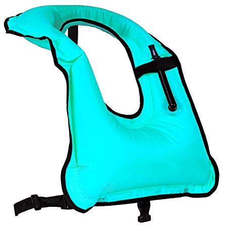 Faxpot Men/Women Snorkel Vest Adult Inflatable Snorkeling Jacket for Diving Swimming Safety
