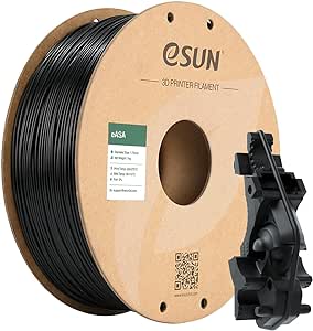 eSUN ASA Filament 1.75mm, Weather Resistant 3D Printer Filament for Outdoor Functional Parts, 1KG Spool 3D Printing Filament for 3D Printers, Black