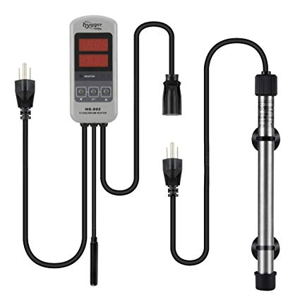 hygger Titanium Tube Submersible Pinpoint Aquarium Heater with Digital Thermostat,IC Temp Controller