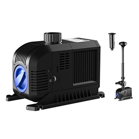 SongJoy 1321 GPH Fountain Pump 80W for Indoor Outdoor Submersible Pond Pond Aquarium Fish Tank Hydroponics with 32.8ft Power Cord