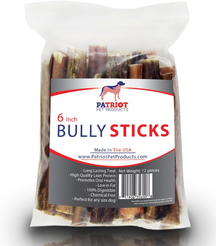 Best 6 Inch Bully Sticks 12 pack - Made In The USA From 100 Natural Free Range Grass Fed American Beef - No AntibioticsHormones - Hand Picked Low No Odor Dog Treat - Healthy Lean Protein Chew - USDAFDA Approved Bullies