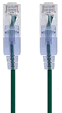 Monoprice Cat6A 10ft Green 10-Pk Patch Cable UTP 30AWG 10G Pure Bare Copper Snagless RJ45 SlimRun Series Ethernet Cable