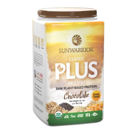 Sunwarrior - Classic Plus Raw Organic Protein Powder, Chocolate 2.2 lbs