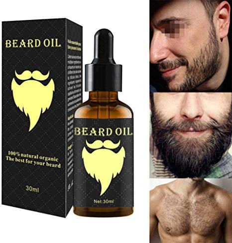 Baiwka Beard Oil Growth for Men,Premium Mustache & Beard Growth Essential Oil,Natural & Organic Facial Hair Oil for Growth,Moisturizing and Conditioning Beard (Colorless,30 Ml)