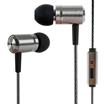 KINDEN EP04 Metal Housing Earphone Noise Isolating In Ear Bass Earbuds Headphone With metallic Mic For Iphone 6 Samsung (Gun Metal)