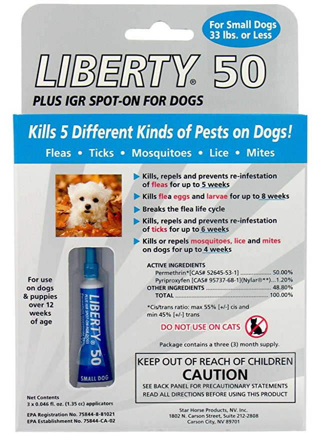 Liberty 50 Plus IGR Spot On For Small Dog  600553