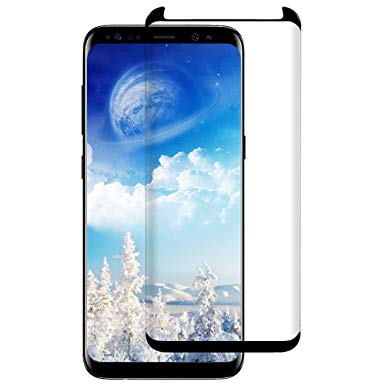 Galaxy S8 Black Screen Protector-[Curved Edge][Case Friendly]Anti-Scratch Bubble-Free Tempered Glass Film Compatible With Samsung Galaxy S8(1Pack)