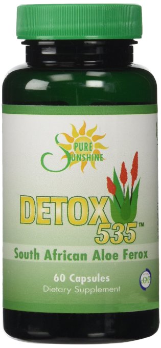 DETOX 535  South African Cape Aloe Ferox Cleanse Constipation Pills  Promotes Weight LossMost Effective Natural Laxative on the Market 535mg Capsules