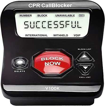 CPR V100K Call Blocker for Landline Phones – Stop All Unwanted Calls at a Touch of a Button - Join Over 1 Million Satisfied Customers