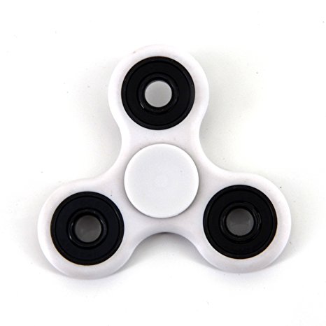 EPABO / Spinner Fidget Tri-Spinner Toy ADHD Focus Toys High Speed 1-3 Min Spins Precision Hand Spinner Fidgets for Kids & Adults - Best Stress Reducer Relieves ADHD Anxiety and Boredom / Killing Time ( Color: White )