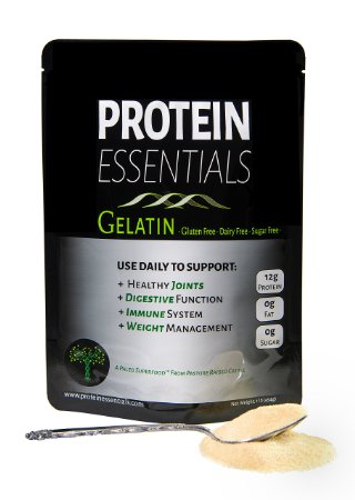 Protein Essentials Pasture Raised Gelatin -Beef - Grass Fed - IBS - Acid Reflux - For Hair - Nails - Skin Care - Bone Density - Joint Relief