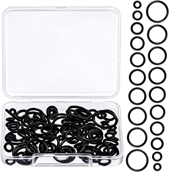 100 Pieces Black O-Rings Silicone O Rings Replacement for Ears Piercing Gauges Kit 00G 0G 2G 4G 6G 8G 10G 12G 14G 12 mm