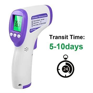 Digital Non-Contact Thermometer, Infrared Electronic Forehead/Ear Thermometer with Built-in Fever Alert Alarm for Babies/Children/Adults