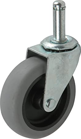 Shepherd Hardware 9807 3-Inch Swivel Stem Caster, Rubber Wheel, 7/16-Inch Stem Diameter, 175-lb Load Capacity