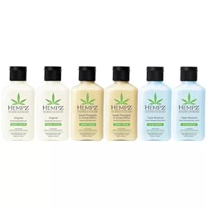 Hempz Hydration on the Go, Herbal Body Moisturizer & Whipped Body Creme, 2.25 Fluid Ounce, Pack of 6 | Enriched with 100% Pure Natural Hemp Seed Oil, 48-Hour Hydration