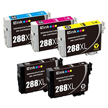 E-Z Ink (TM) Remanufactured Ink Cartridge Replacement for Epson 288 288XL High Capacity (2 Black, 1 Cyan, 1 Magenta, 1 Yellow) 5 Pack for Expression XP-330 Expression XP-430 Expression XP-434 Printer