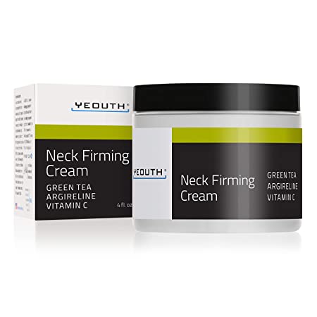 YEOUTH Neck Cream for Firming, Anti Aging Wrinkle Cream Moisturizer, Skin Tightening, Helps Double Chin, Turkey Neck Tightener, Repair Crepe Skin with Green Tea, Argireline, Vitamin C - 2oz (4oz)