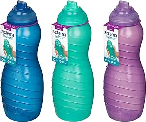 Online Kitchenware 3 Sistema 700ml Twist n Sip Drinks Bottles, Blue, Pink, Green