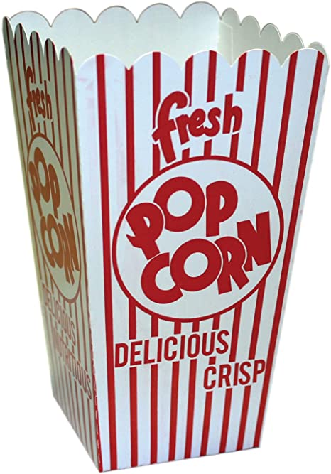 Popcorn Scoop Box Small Size (.79oz) Bag of 50 Disposable Treat Boxes - by Carnival Canada Size 44E