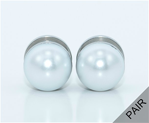 Pearl plugs - White or Ivory - 8g, 6g, 4g, 2g, 0g, 00g, 1/2, 9/16, 5/8 inch