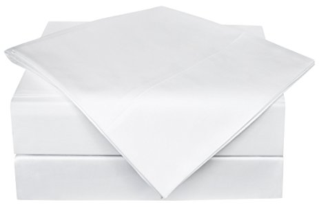 PHF Bamboo Sheets Set 60% Bamboo Viscose 40% Cotton 300T Deep Pocket 4 Piece Queen Size White