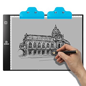 Dennov A4 Portable LED Light Box Tracer Pad Board Tablet for Artists Drawing Sketching Animation Stenciling and X-ray Viewing