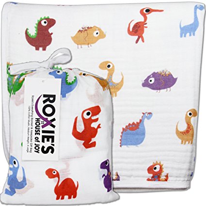 Roxie's Baby Everything Blanket for Crib, Stroller, Newborn To Toddler, Dino