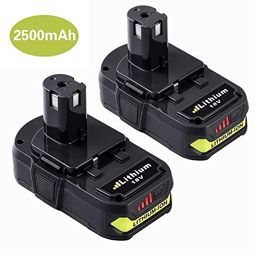 Dosctt 2 Pack 2.5Ah P102 Battery for Ryobi 18V One Plus Battery One  Compact 18 Volt Power Cordless Tools P103 P105 P107 P108 P109 P122