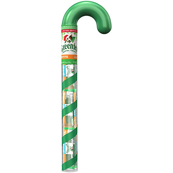 Greenies Dental Chews Petite Treats For Dogs - Candy Cane Tube - 3.6 Oz. 6 Treats