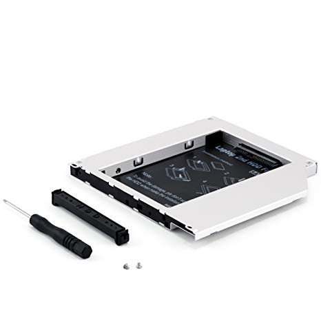 CSL - HDD/SSD SATA drive bay / hard drive caddy (2nd HDD) / SSD insert (9.5 mm) | hard disk frame with SATA interface | suitable for second hard disk HDD or SSD | Compatible with Apple MacBook and MacBook Pro