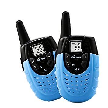 Kids Walkie Talkies, Rechargeable Two-way Radio Long Range Walky Talky Portable, Cool Outdoor Electronic Toys Gifts For Children, Blue (Pair)