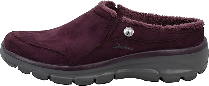 Skechers Women's Easy Going-Latte-Twin Gore Slip-on Open Back Mule