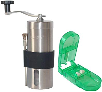 CoaGu Pill Crusher Grinder-Crush Multiple Tablets to a Fine Powder-Stainless Steel Pulverizer with Medication Aid Pill Cutter, Cleaning Brush