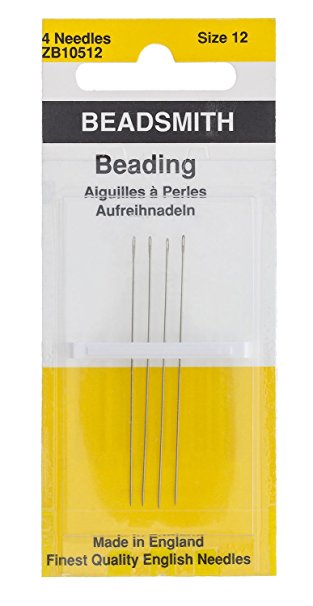 Needles Beading Size 12, 4 Needles/Pack