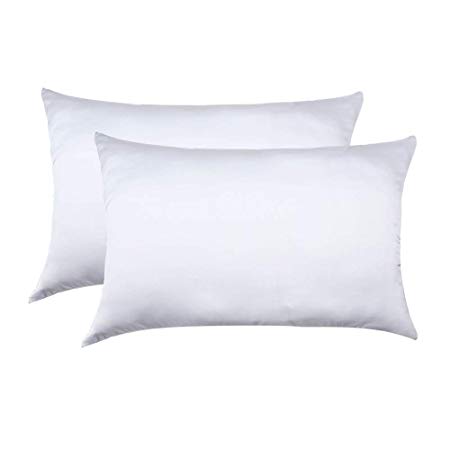 JiangJue Cool Satin Pillowcases Silk Set of 2 for Hair and Skin and Super Soft and Breathable Standard Size White/Queen/King