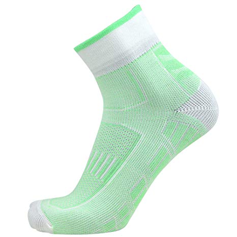 Pure Athlete Running Socks Quarter Length - Lightweight, Thin, Moisture Wicking - Anti-Blister Athletic Sock