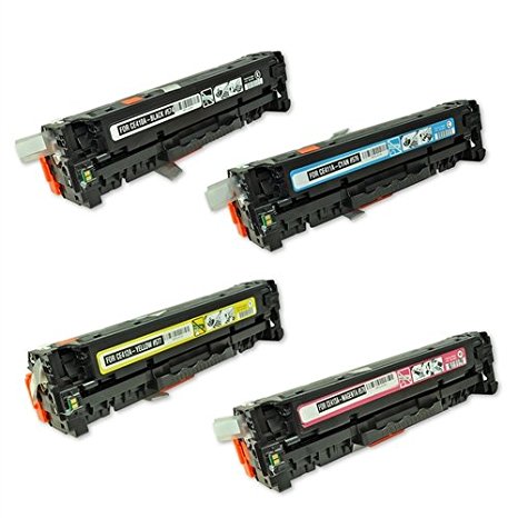 Global Cartridges Premium Quality Compatible Toner Cartridge Set Replacement for HP 305A / CE410X, CE411A, CE412A, CE413A (1 Black, 1 Cyan, 1 Yellow, 1 Magenta, 4-Pack)