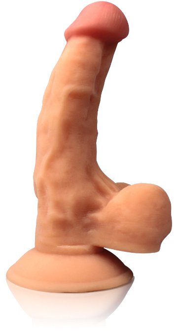 The Average Man Realistic Dildo by Healthy Vibes (6.75'', Flesh) - Lifelike Dong Molded from a Real Male's Penis - Firm yet Flexible Sex Toy with real flesh texture - Great for Anal and Vaginal Sex