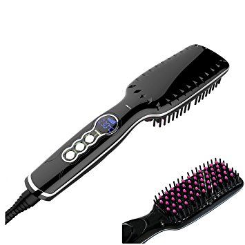 Angel Kiss Hair Straightener , NEW Hair Straightening Brush Black