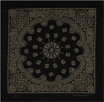 Large Bandanas 27 x 27 | Versatile Biker Rags | Classic Paisley Bandana Pattern