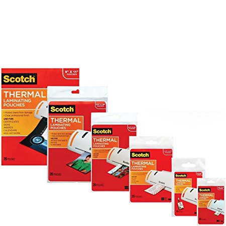 3M Laminating Pouch Kit With All varieties of Laminating Pouches